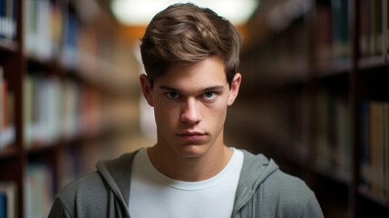 A high school student who is often bullied because of his schizophrenia. He struggles with social interactions and often has trouble understanding sarcasm or jokes. He spends most of his - obrazy, fototapety, plakaty