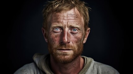 Male, 33 years old, carpenter His freckles are like sawdust on his face, evidence of his hard work and dedication in his carpentry job. As a carpenter, he spends his days creating and building