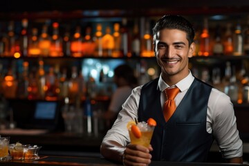 A bartender with a fruity, taillike body odor from constantly mixing and serving drinks.