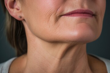 A stayathome mother with deepset wrinkles and a few skin tags on her neck. Though shes thankful for her children and happy with her role, she often feels pressure to maintain her youthful