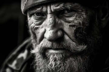 The lines on the mans face were etched with sadness and heartache, a reflection of a lifetime of battling inner demons. As a retired soldier, he had seen the horrors of war and had struggled