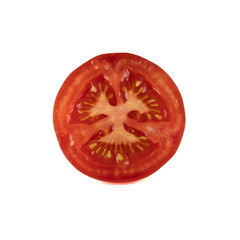 Tomato isolated on white background. With clipping path. Full depth of field.