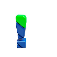 Green and blue plastic symbol
