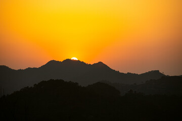 West Lake Scenic Spot in Hangzhou, Zhejiang Province-Jiuyao Mountain overlooking the mountains and forests