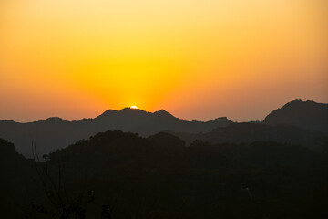 West Lake Scenic Spot in Hangzhou, Zhejiang Province-Jiuyao Mountain overlooking the mountains and forests