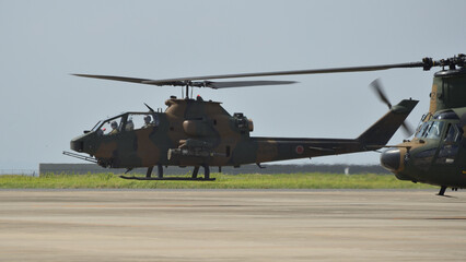 Fototapeta na wymiar 対戦車ヘリAH-1S、陸上自衛隊