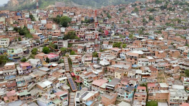 Vista aerea Medellin Comuna 13 
