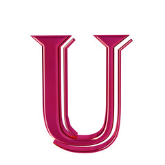 Pink symbol. letter u
