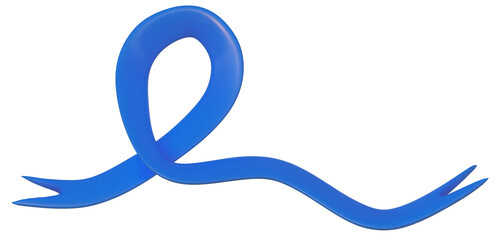 Fototapeta na wymiar 3D blue ribbon for blue November