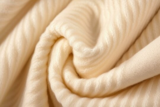 Cozy fabric with soft woolen texture for a warm blanket background. Generative AI
