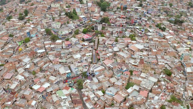 Vista aerea Medellin Comuna 13 