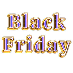 Colorful black friday lettering