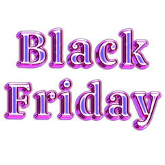Colorful black friday lettering