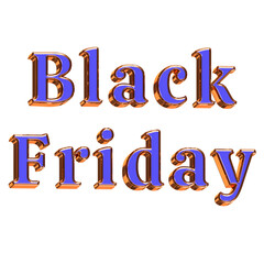 Colorful black friday lettering