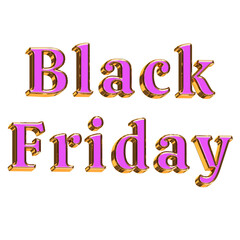 Colorful black friday lettering