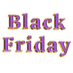 Colorful black friday lettering