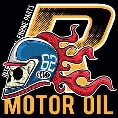 Naklejka premium Cyclist skeleton horror vector graphic illustration art design t-shirt with text urban and flames, numbers sports.