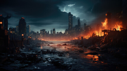 City Destruction - Powered by Adobe