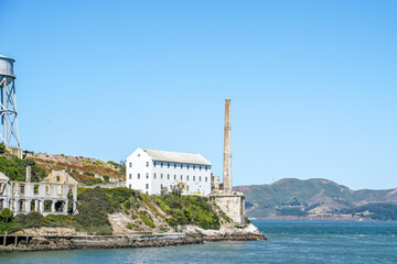Naklejka premium Alcatraz Island, San Francisco, California. Former penitentiary, The Rock. San Francisco, California - USA 
