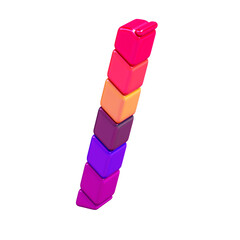 Color symbol made of diagonal blocks