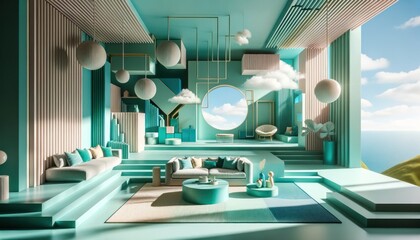 Metaphysical Turquoise Interior Design

