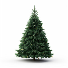 Fototapeta premium green christmas tree isolated on white background