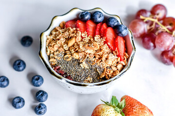 Desayuno saludable, pudin de chía