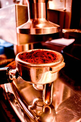 Proceso de extracción del café, filtrado  