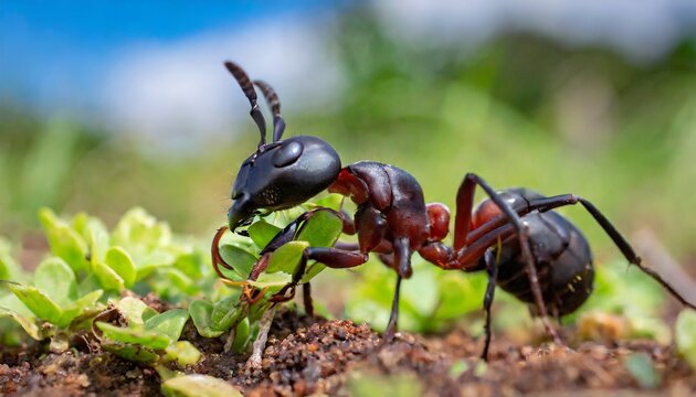 macrophoto of bulldog ant