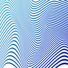 ABSTRACT COLORFUL GRADIENT WAVY LINE PATTERN GRADIENT BLUE COLOR BACKGROUND. COVER DESIGN 