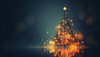 The abstract Christmas tree illustration