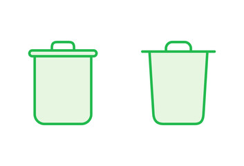 Trash icon set. trash can icon. delete icon vector. garbage
