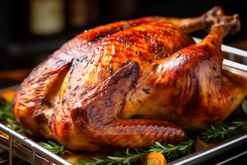 Homemade Roasted Turkey for Thanksgiving Day and Christmas