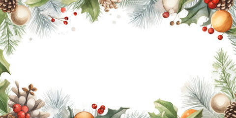 Wallpaper with christmas elements, christmas frame
