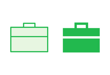 Briefcase icon set. suitcase icon. luggage symbol.