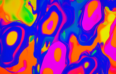 Fototapeta na wymiar 90s fluid colorful 3d art