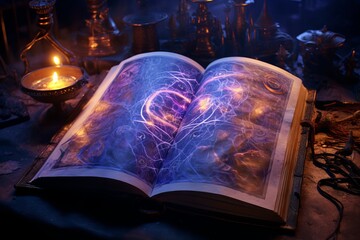 the grimoire of psionic magic, explored through the power of the mind, Generative AI