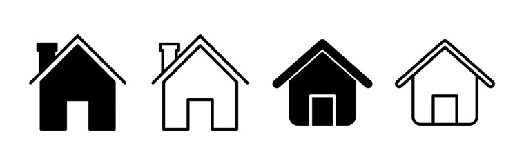 Home icon vector. House vector icon