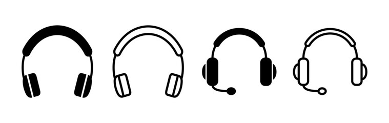 Headphone icon vector. headphones earphones icon. headset