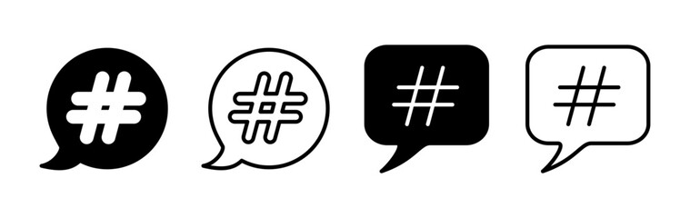 Hashtag icon vector. hashtag simbols