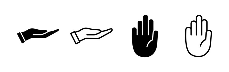 Hand icon vector. hand symbols. palm
