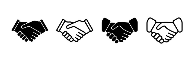 Hand shake icon vector. business handshake. contract agreement. partnership