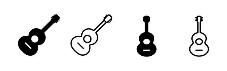 Guitar icon vector. musical instrument sign