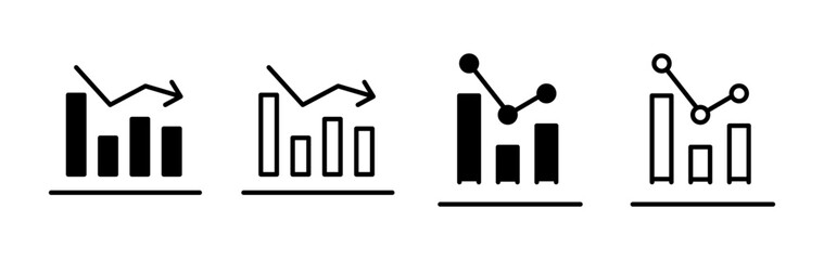 Growing graph Icon vector. Chart icon. Graph Icon