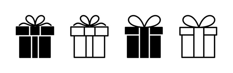Gift icon vector. gift box icon. birthday gift