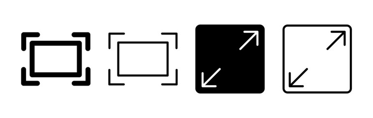 Fullscreen icon vector. expand fullscreen icon