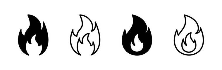 Fire icon vector. fire flame icon