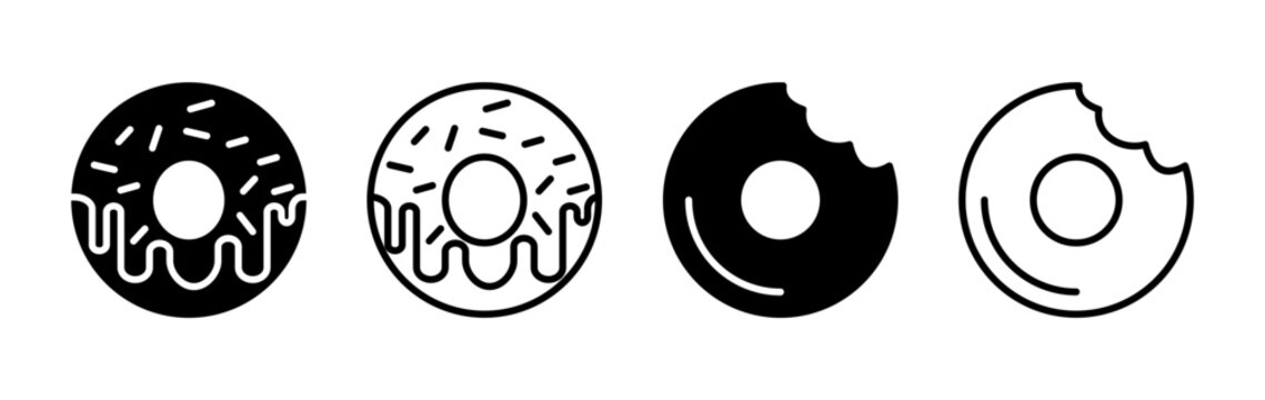 Donut icon vector. doughnut icon. donut logo