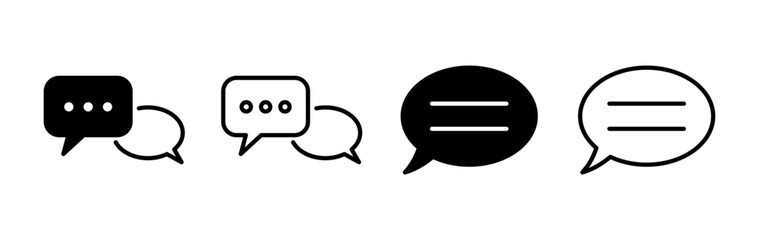 Chat icon vector. Chat Icon in trendy flat style isolated. Speech bubble symbol