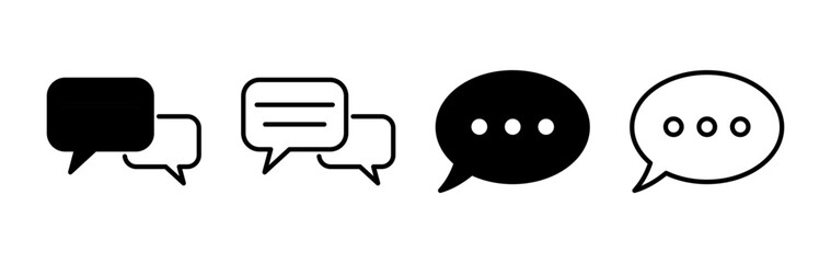 Chat icon vector. Chat Icon in trendy flat style isolated. Speech bubble symbol